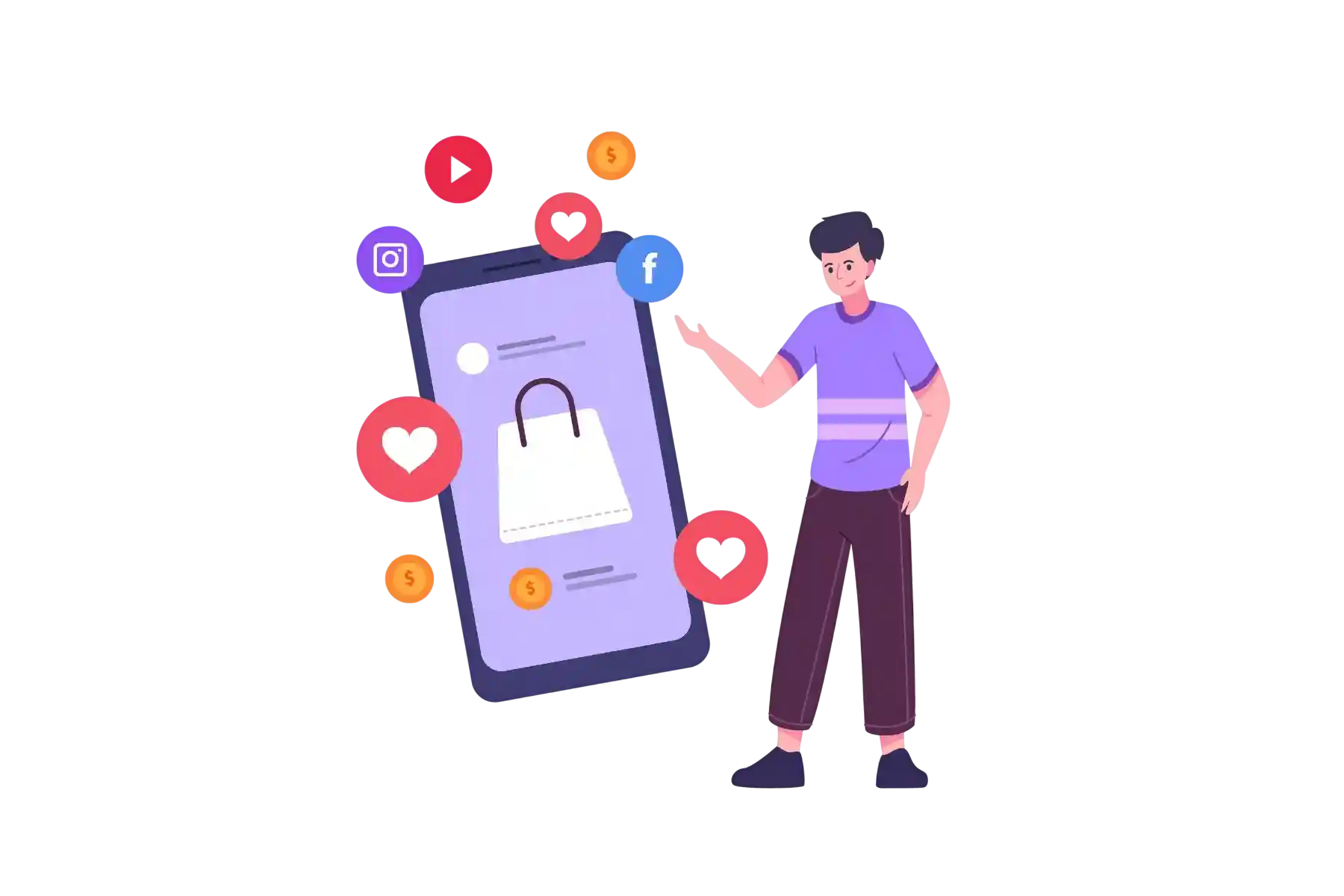 Social media marketing strategy on mobile phone
